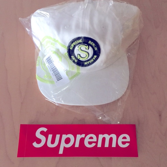 Supreme Other - NWT SUPREME STAMP 6-PANEL WHITE HAT CAP SNAPBACK